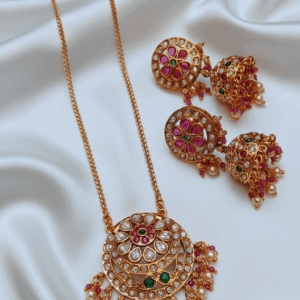 24 inch long kemp set with jhumki